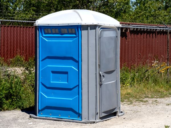 Event porta potty rentals set up for an outdoor gathering in Palmdale