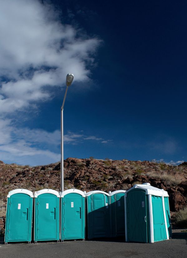 Upscale wedding restroom setup at a venue in Southern California